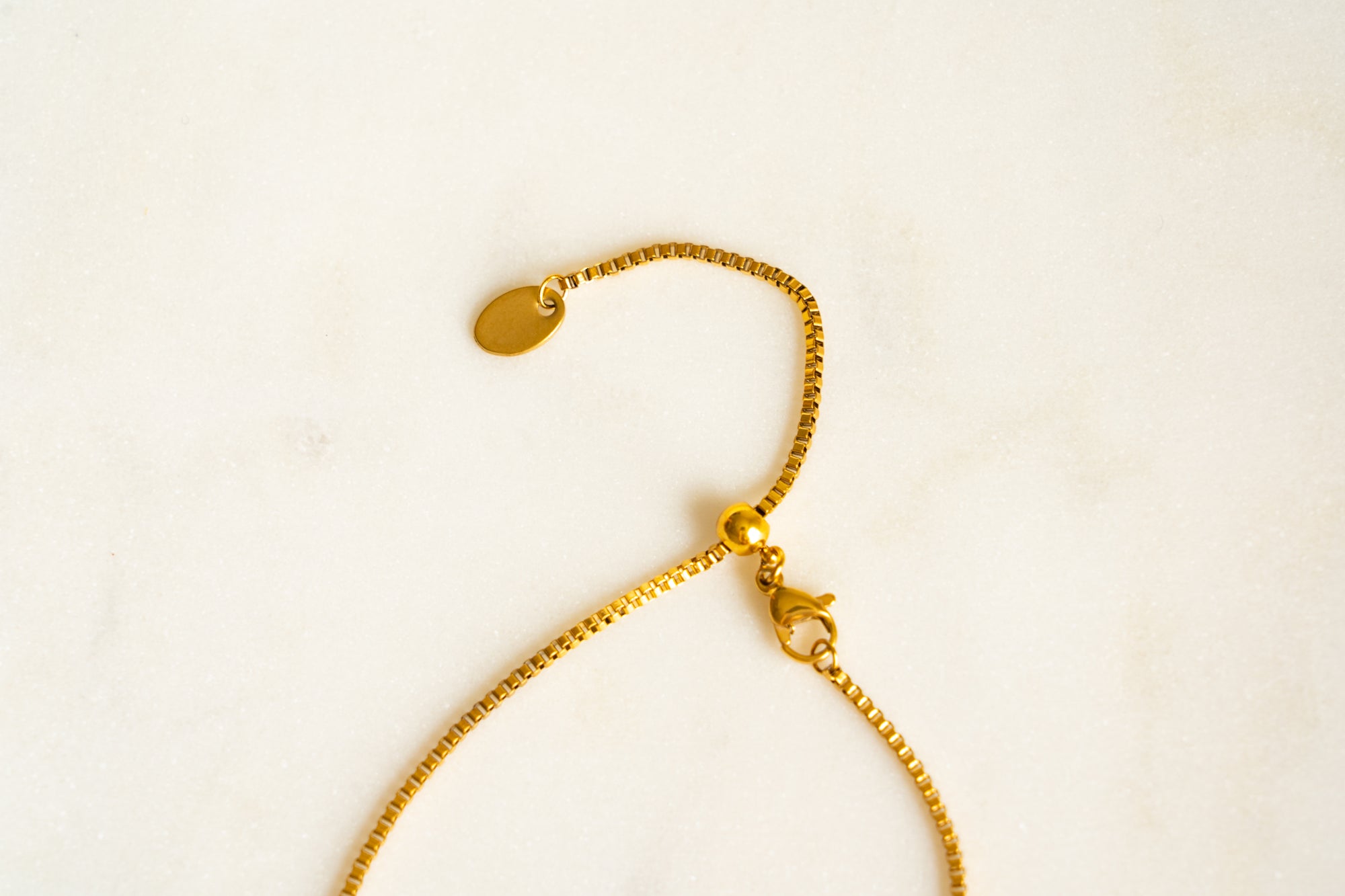 Box Chain Pearl Necklace