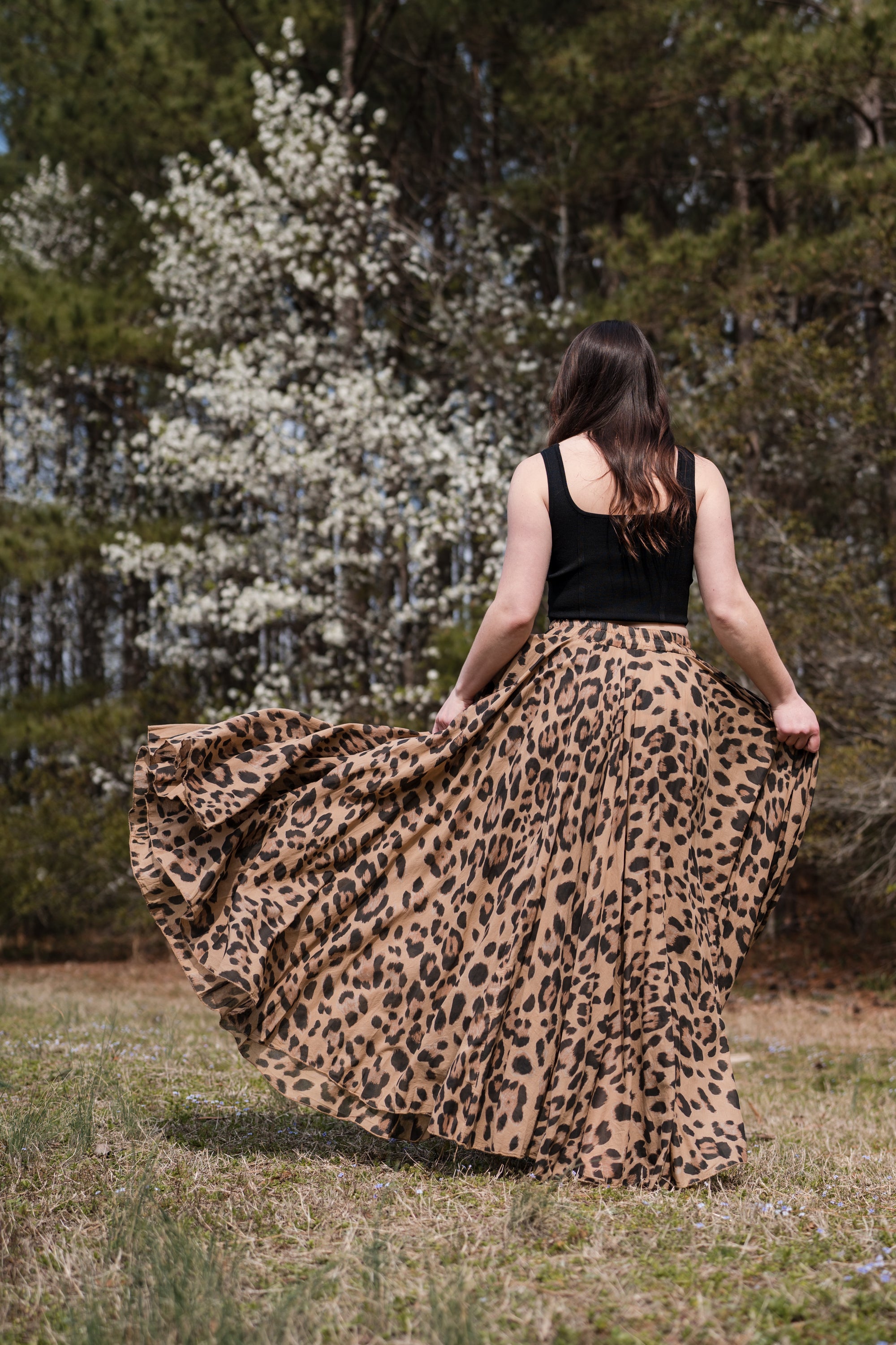 Leopard Print Maxi Skirt