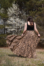 Corseted Cropped Tank Top in Black