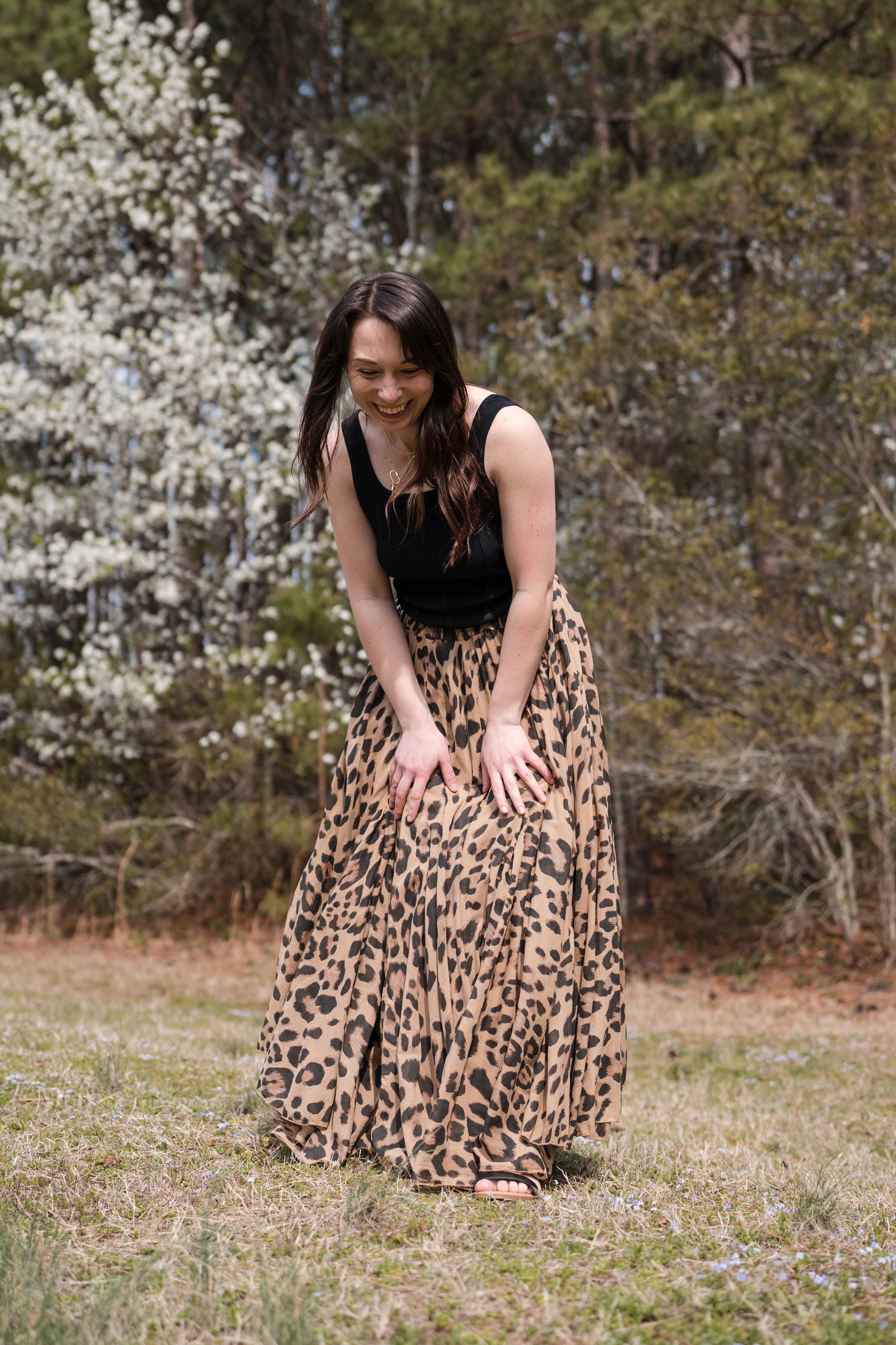 Leopard Print Maxi Skirt