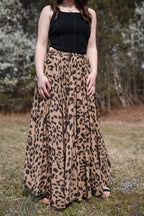 Leopard Print Maxi Skirt