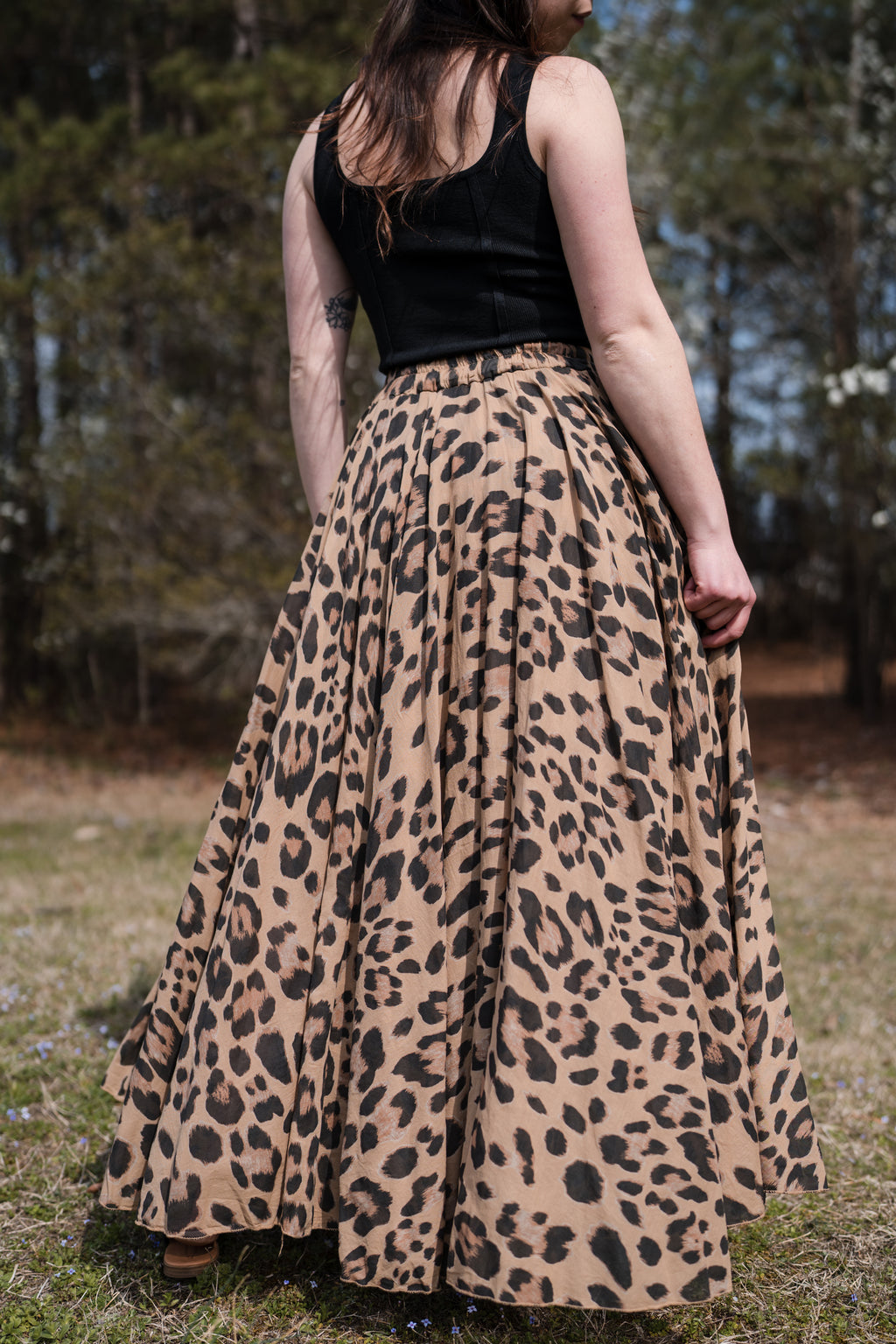Leopard Print Maxi Skirt
