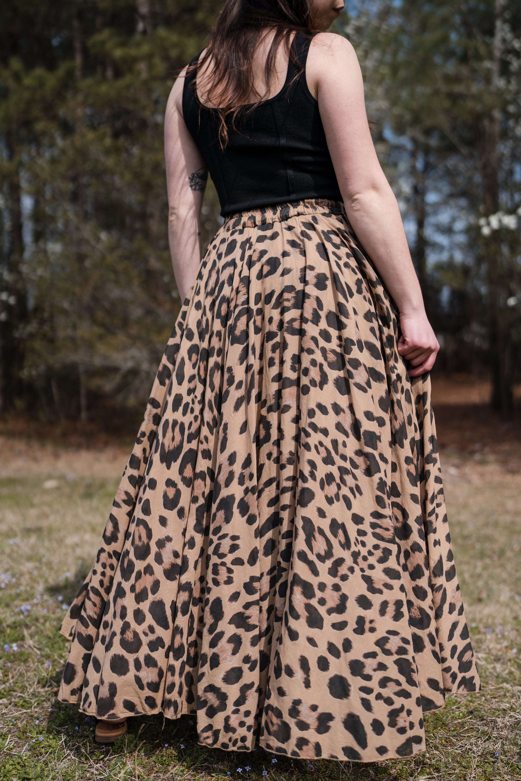 Leopard Print Maxi Skirt