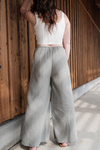 Corseted Cropped Tank Top in Off-White