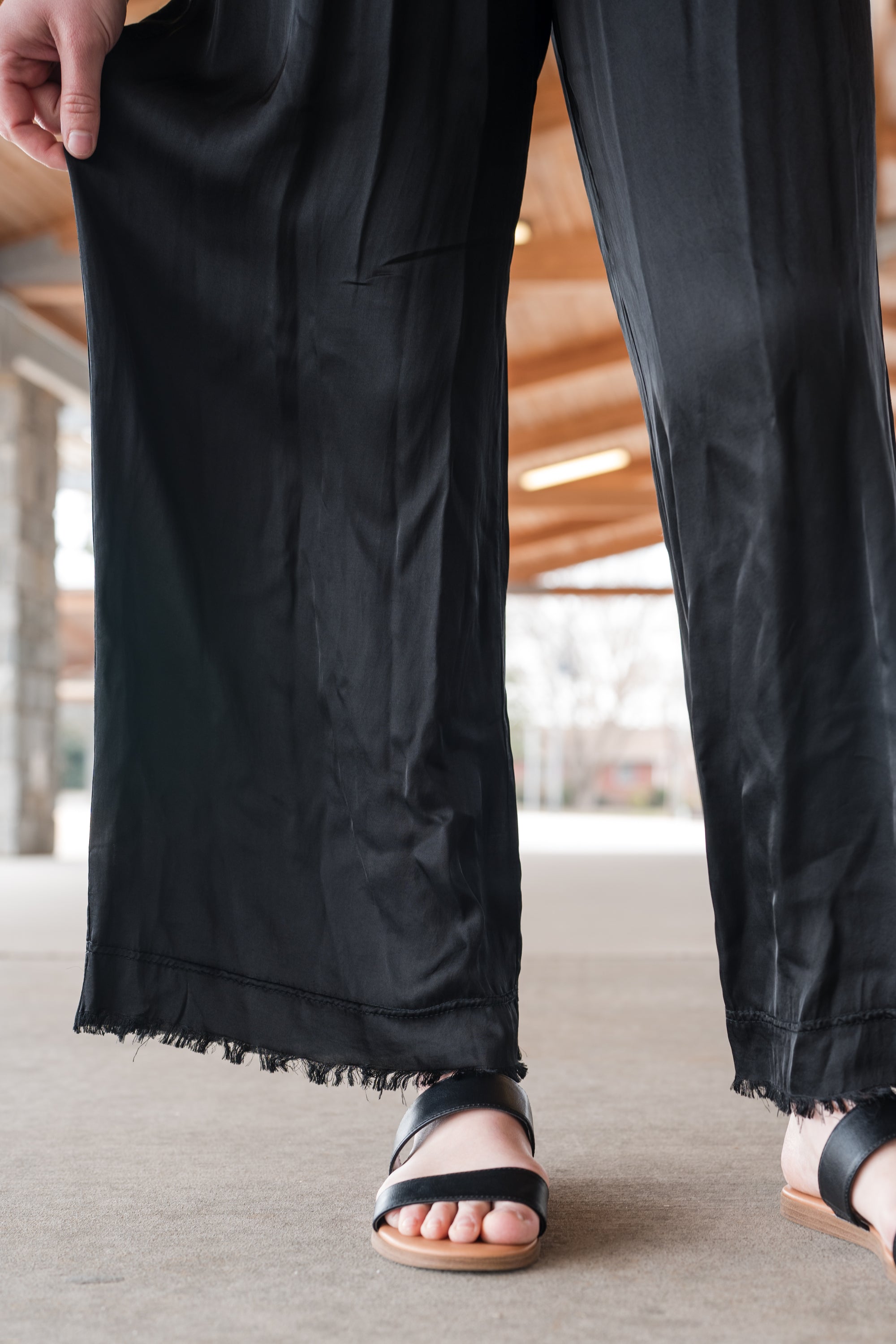 Silky Soft Bottoms With Fringe Detail
