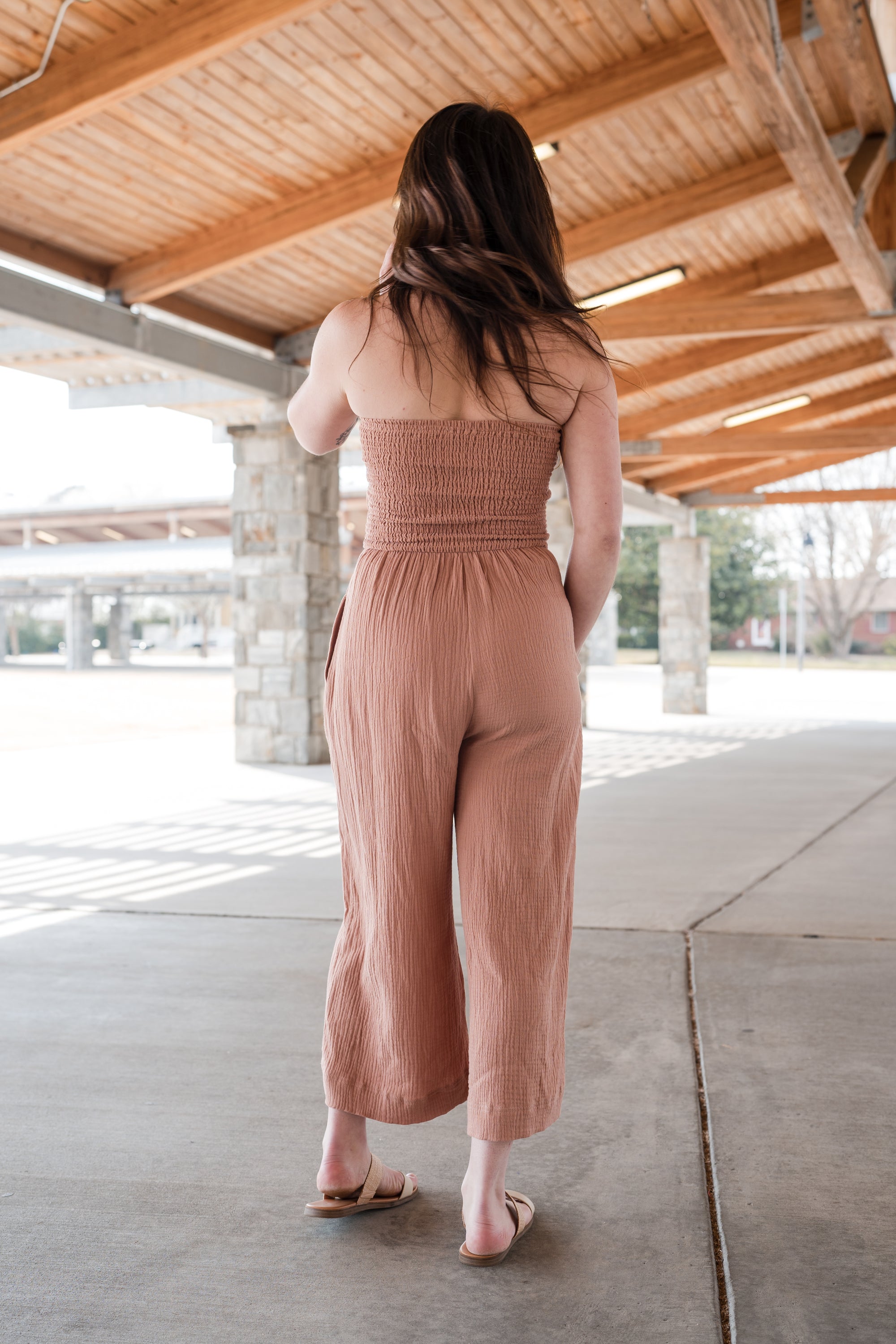 Sleeveless Tie-Front Jumpsuit
