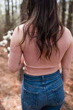 Collared Tank Top in Pale Mauve