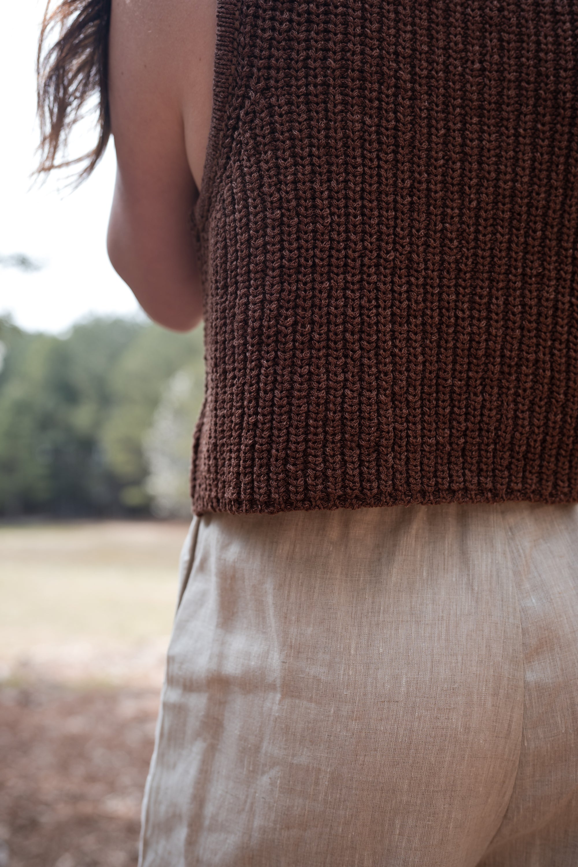 Large Knit Lightweight Sweater Tank