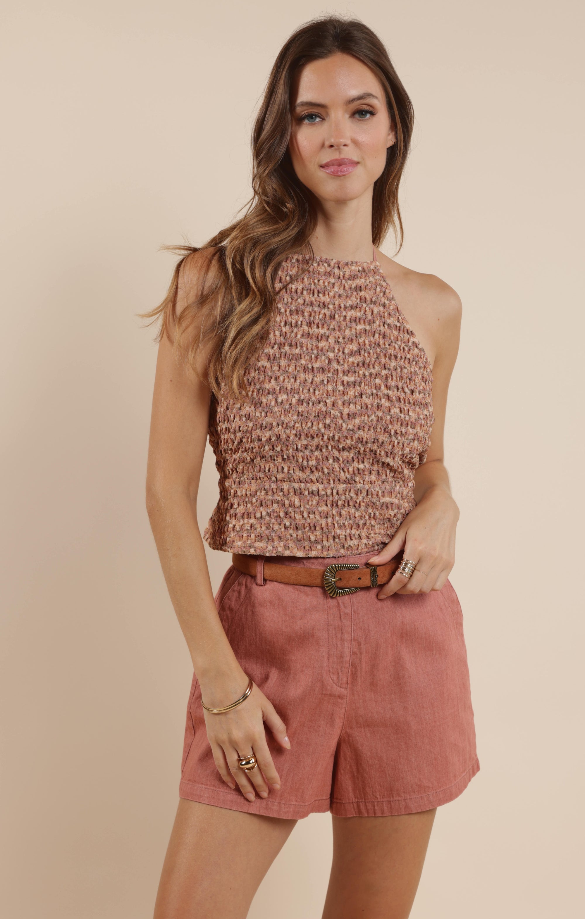 Halter Top With Open Back