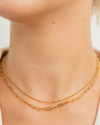 Paperclip Layered Choker