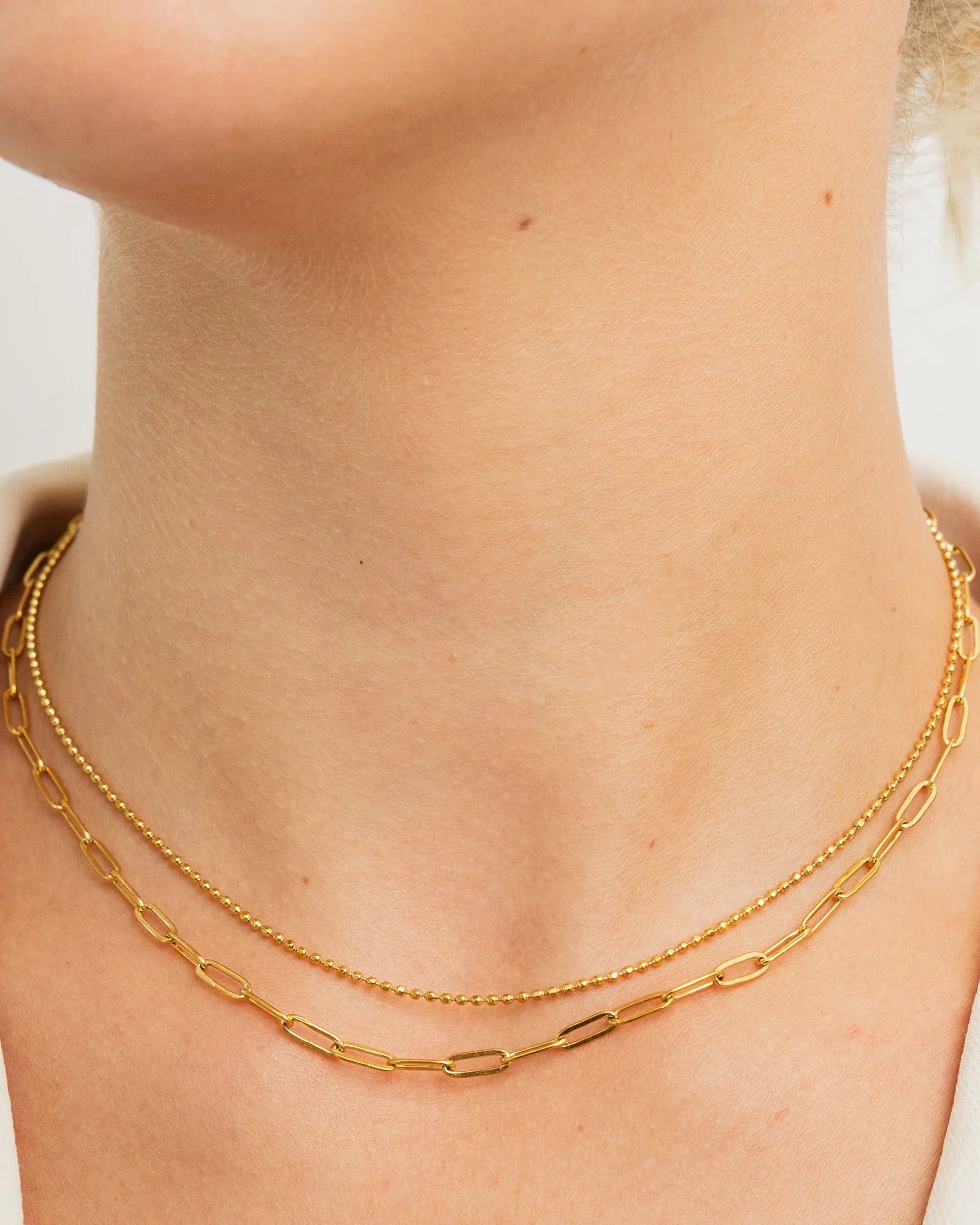 Paperclip Layered Choker